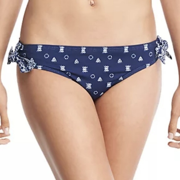 Splendid Border Stripe Tie Retro Swim Bikini Bottom - Picture 5 of 6